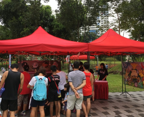 Red Gazebo Tent Rental Singapore